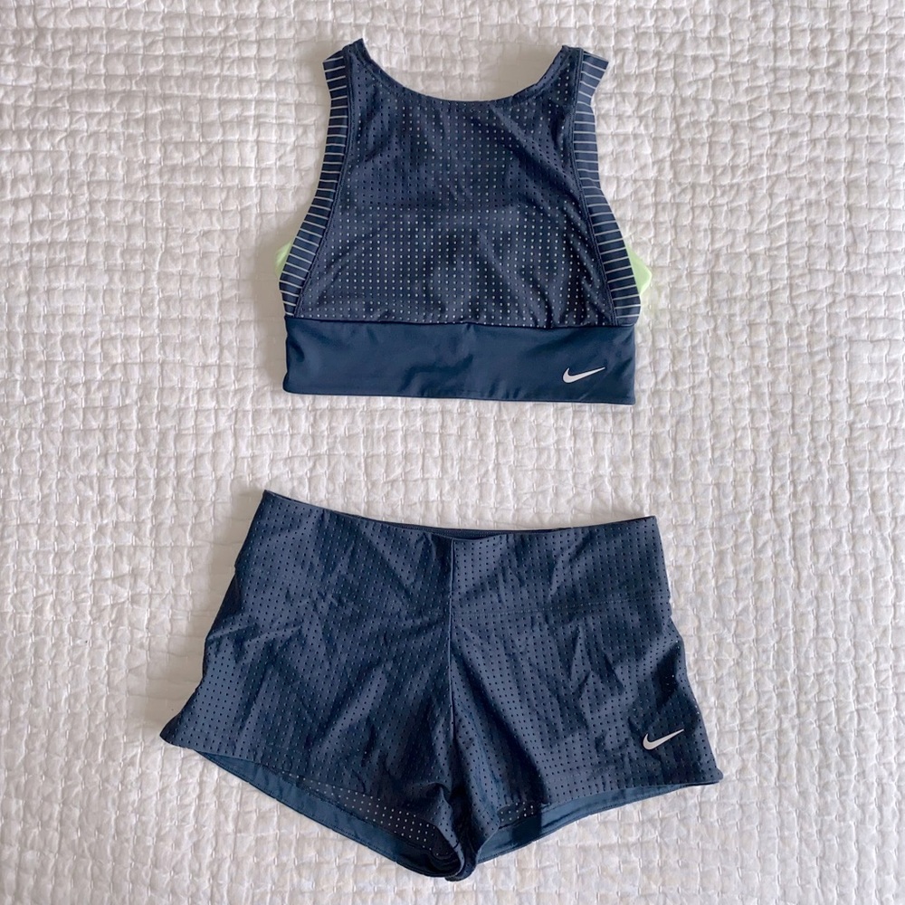 Nike swim set, shorts and sports bra, size small